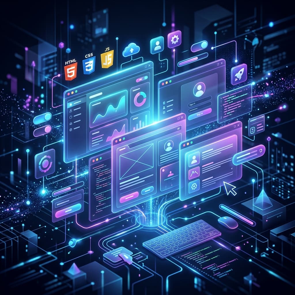 Modern Web Development Illustration